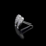 Round Cut Cubic Zirconia in 925 Sterling Silver Earrings 2