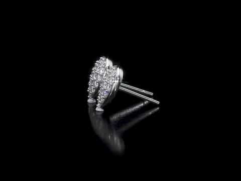 Round Cut Cubic Zirconia in 925 Sterling Silver Earrings 2
