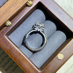 Stunning 1.5 CT Round Moissanite Engagement Ring with Split Shank & Pave Design 4