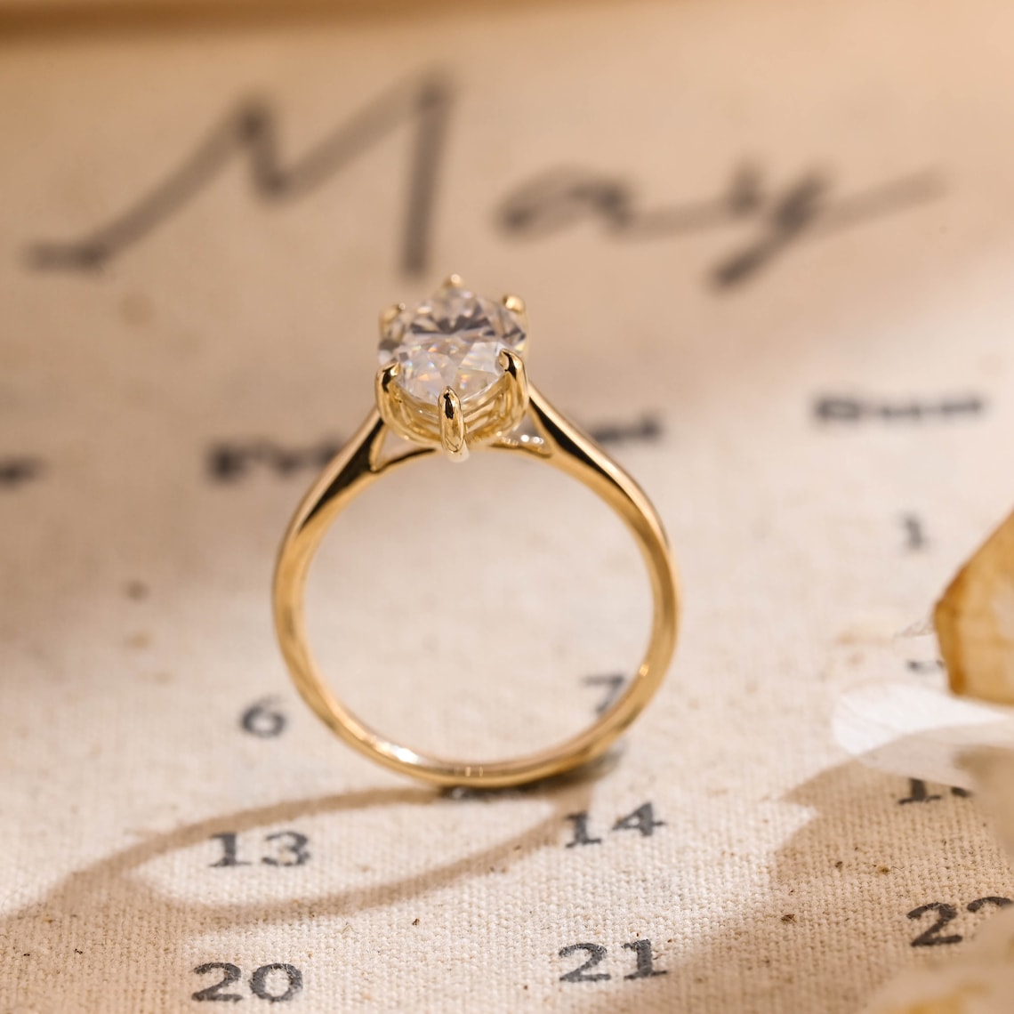 Stunning 2.0 CT Marquise Cut Moissanite Engagement Ring with Solitaire Design 5