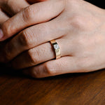 Stunning Men's 0.1 TCW Asscher Moissanite Stone Solitaire Wedding Bands 6