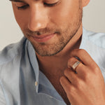 0.50 CT Round Moissanite Channel Set Men's Wedding Band in Solid Gold 1