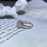 Stunning 4.0 CT Round Moissanite Engagement Ring with Halo & Pave Design 10