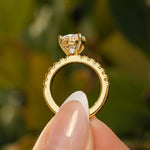 Stunning 3.0 CT Oval Moissanite Engagement Ring with  Pave Design 7