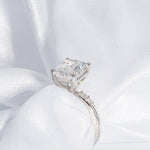 Stunning 3.0 CT Radiant Cut Moissanite Engagement Ring with Pave Design 5