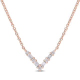 Round Cut Cubic Zirconia in 925 Sterling Silver Necklace 8