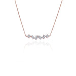 1.50 TCW Round, Emerald, Pear, Cushion & Oval Moissanite Diamond Multi Stone Necklace in Solid Gold 1