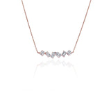 1.50 TCW Round, Emerald, Pear, Cushion & Oval Moissanite Diamond Multi Stone Necklace in Solid Gold 1