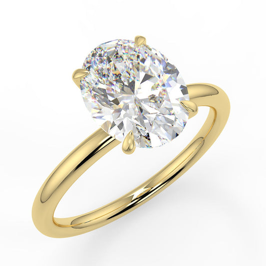Stunning 2.11 CT Oval Moissanite Engagement Ring with Solitaire Design 2