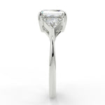 Stunning 2.0 CT Asscher Moissanite Engagement Ring with Three Stone Design 9