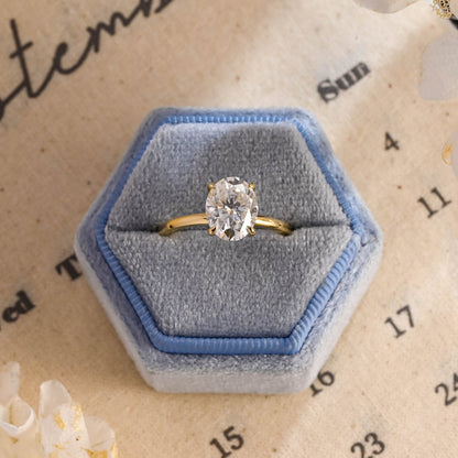 Stunning 2.0 CT Oval Moissanite Engagement Ring with Solitaire Design 7