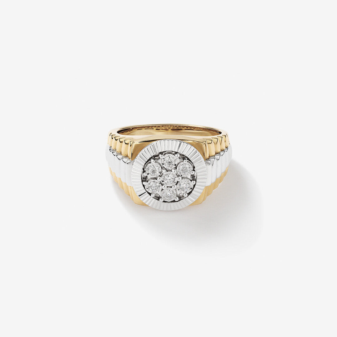 0.25 TCW Round Moissanite Men's Wedding Band in Solid Gold 2