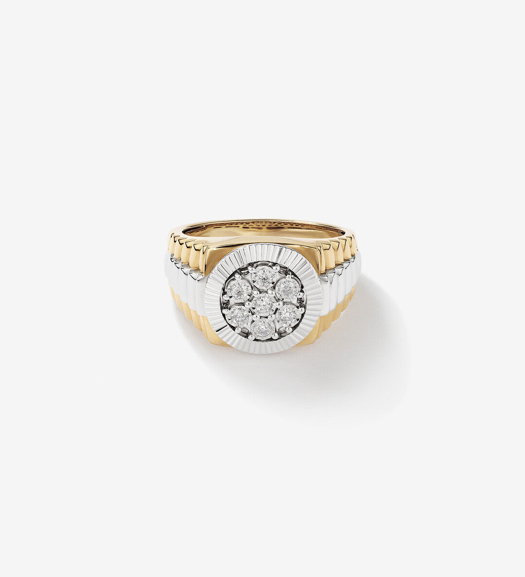 0.25 TCW Round Moissanite Men's Wedding Band in Solid Gold 2