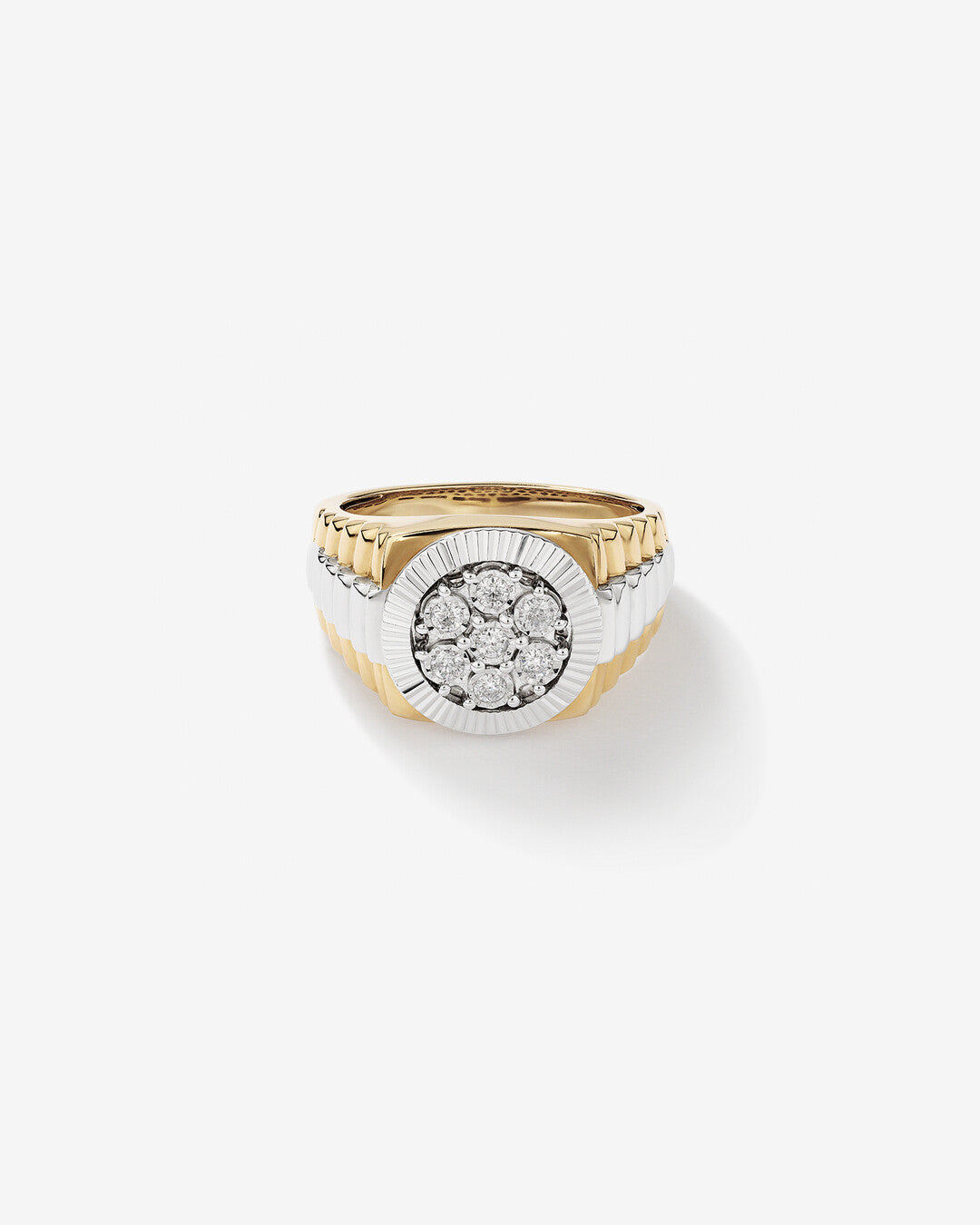 0.25 TCW Round Moissanite Men's Wedding Band in Solid Gold 2
