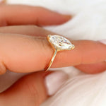 Stunning 2.80 CT Marquise Moissanite Engagement Ring with Hidden Halo Design 8