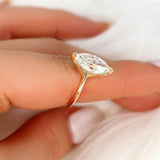 Stunning 2.80 CT Marquise Moissanite Engagement Ring with Hidden Halo Design 8