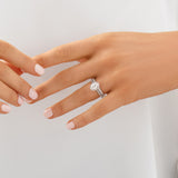 Stunning 0.9 CT Oval Moissanite Engagement Ring In Halo & Pave Design 4