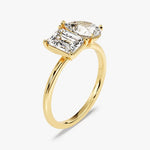 Stunning 2.50 TCW Pear & Emerald Moissanite Engagement Ring 2