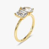 Stunning 2.50 TCW Pear & Emerald Moissanite Engagement Ring 2