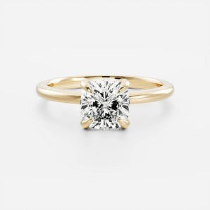 Stunning 1.0-2.0 CT Cushion Moissanite Engagement Ring with Solitaire Design