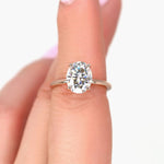Stunning 3.0 CT Oval Moissanite Engagement Ring with Solitaire Design 5