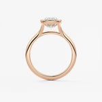 Elongated Cushion Bezel Lab Grown Diamond Engagement Ring