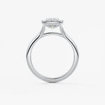 Elongated Cushion Bezel Lab Grown Diamond Engagement Ring