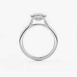 Elongated Cushion Bezel Lab Grown Diamond Engagement Ring
