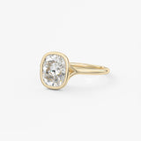 Elongated Cushion Bezel Lab Grown Diamond Engagement Ring