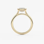 Elongated Cushion Bezel Lab Grown Diamond Engagement Ring