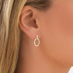 Round Cut Cubic Zirconia in 925 Sterling Silver Earrings 2