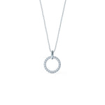 0.80 TCW Round Moissanite Diamond Circle Pendant Necklace in Solid Gold 5