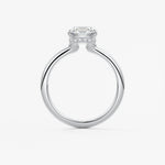 Elongated Cushion Hidden Halo Lab Grown Diamond Engagement Ring
