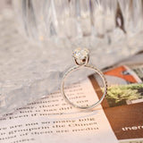 Stunning 2.5 CT Oval Moissanite Engagement Ring with Pave Design 3
