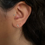 Classic 0.20 TCW Round Cut Moissanite Stud Earrings in Gold 3