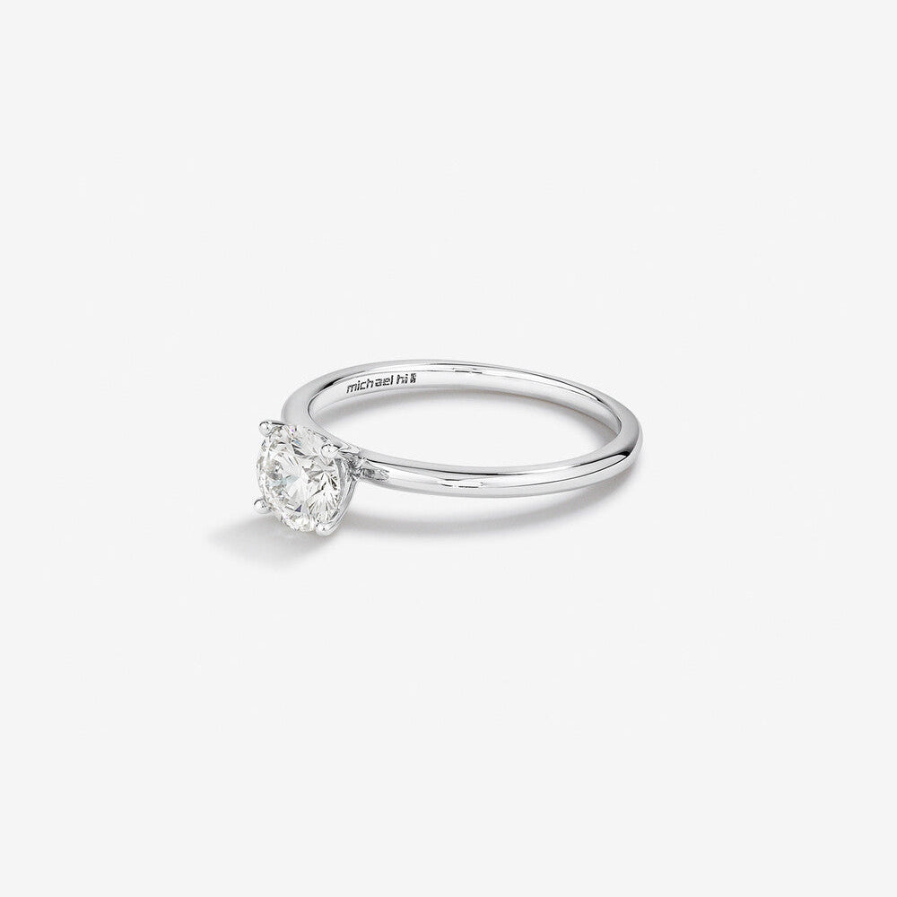 Stunning 0.70 CT Round Moissanite Engagement Ring In Solitaire Design 2