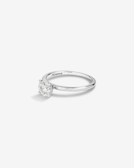 Stunning 0.70 CT Round Moissanite Engagement Ring In Solitaire Design 2