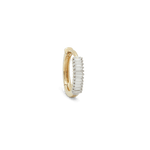 1.0 TCW Baguette Cut Moissanite Huggies Earrings in Gold 1