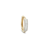 1.0 TCW Baguette Cut Moissanite Huggies Earrings in Gold 1