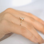 Stunning 1 CT Pear Moissanite Engagement Ring With Solitaire Design 13