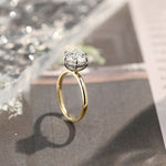 Stunning 2.5 CT Round Moissanite Engagement Ring with Hidden Halo Design 3