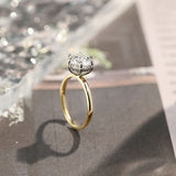 Stunning 2.5 CT Round Moissanite Engagement Ring with Hidden Halo Design 3