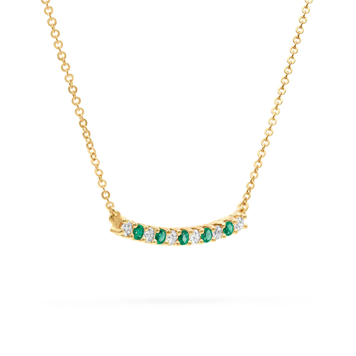 2 CT Round Emerald Lab Made Diamond-May Birthstone Necklace 4