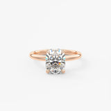 Elongated Cushion Solitaire Lab Grown Diamond Engagement Ring