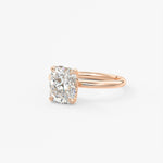 Elongated Cushion Solitaire Lab Grown Diamond Engagement Ring