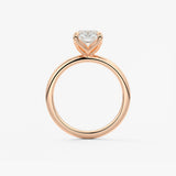 Elongated Cushion Solitaire Lab Grown Diamond Engagement Ring