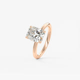 Elongated Cushion Solitaire Lab Grown Diamond Engagement Ring