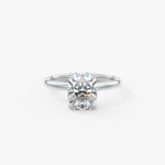 Elongated Cushion Solitaire Lab Grown Diamond Engagement Ring