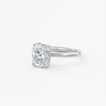 Elongated Cushion Solitaire Lab Grown Diamond Engagement Ring