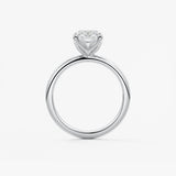 Elongated Cushion Solitaire Lab Grown Diamond Engagement Ring